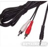 Kabel wtyk Jack 3,5st/2xwt.RCA 1,5m